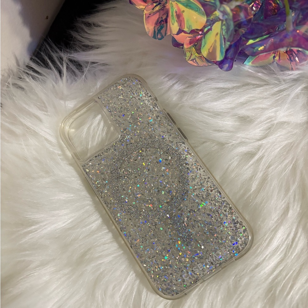 Glitter Silver Phone Case